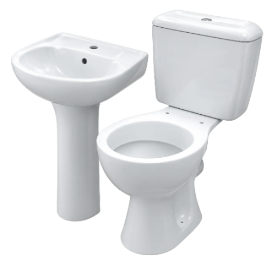 5 PIECE TOILET SET Excl. TOILET SEAT COVER