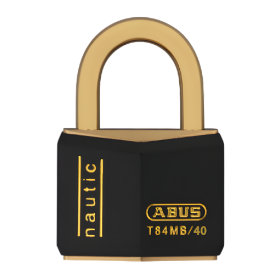 ABUS - PADLOCK BRASS/BLK - 40mm 2PK -T84MB/40-BLK2