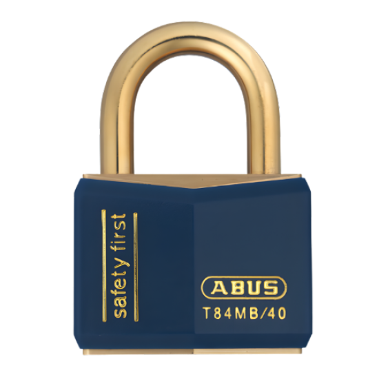 ABUS - PADLOCK BRASS/BLUE - 40mm - T84MB/40-BLU-1
