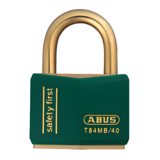 ABUS - PADLOCK BRASS/GRN - 40mm - T84MB/40-GRN-1