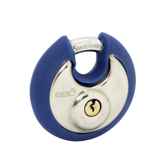 BBL - PADLOCK - DISCUS - 70mm - BLUE PLASTIC