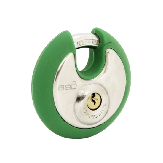 BBL - PADLOCK - DISCUS - 70mm - GREEN PLASTIC