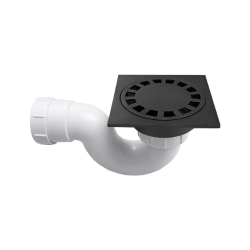 BM - BLACK SHOWER TRAP 100 x 100mm (SC100BK)