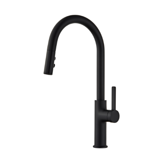 BM - BLACK SINGLE LEVER PULL OUT MIXER (BM6523BK)