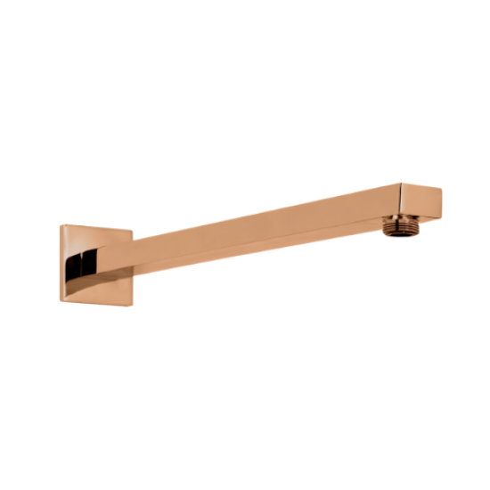 BM - SQUARE SHOWER ARM 400mm R/GOLD (SAS01RG)