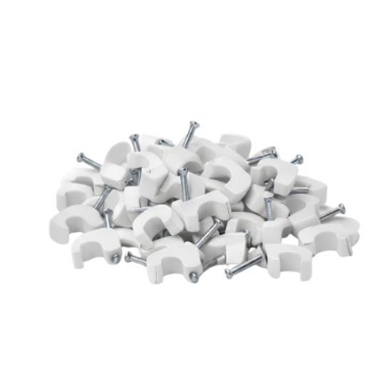 CABLE CLIPS - 10mm - FLAT - (100)