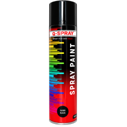 Q - SPRAY PAINT - GLOSS BLACK - 300ml - QSP011
