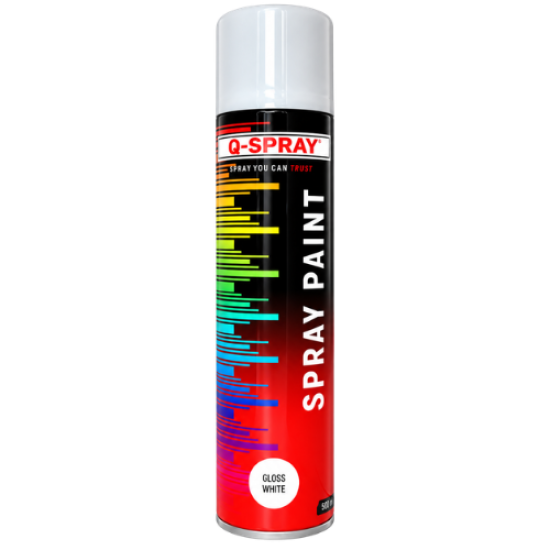 Q - SPRAY PAINT - GLOSS WHITE - 300ml - QSP012