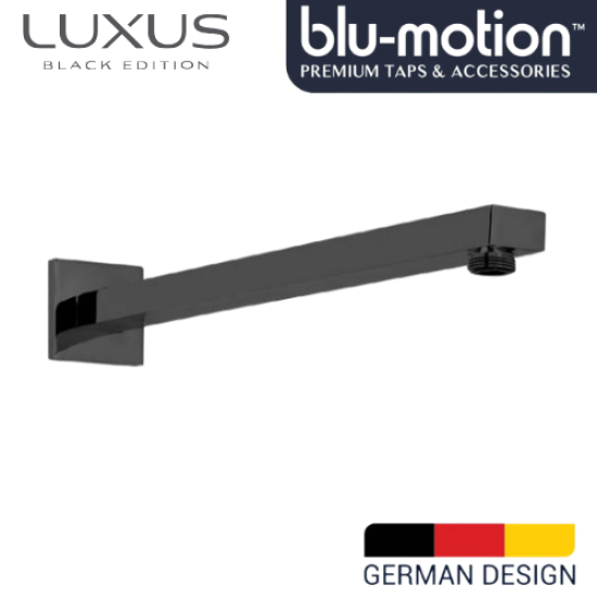 BLU MOTION - SQUARE SHOWER ARM 400mm BLK (SAS01BK