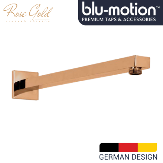 BLU MOTION - SQUARE SHOWER ARM 400mm R/GOLD (SAS01RG) 