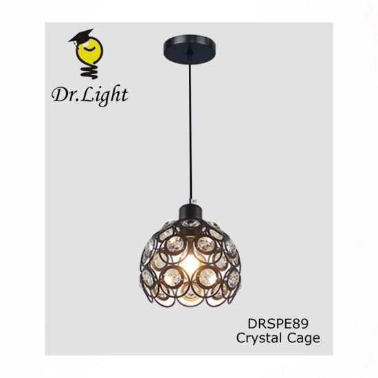 Dr. Light - Pendant Single Round Crystal Cage - DRSPE89