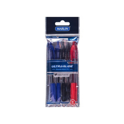Marlin - Ultra Glide Retractable Pen 5's Assorted (SM223)