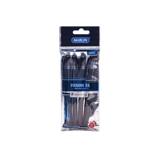 Marlin - Fusion Stick Pens 4's Assorted (SM228)