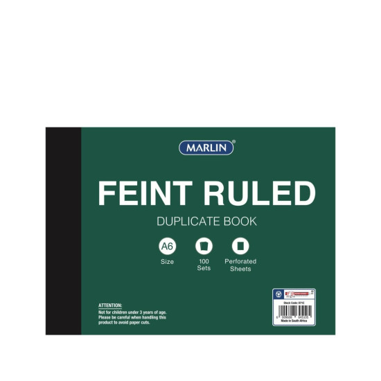 Marlin - Duplicated A6 Feint Book (071C)