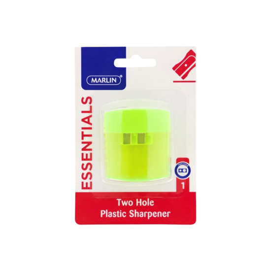 Marlin - 2 Hole Plastic Sharpener With Container (SM14)