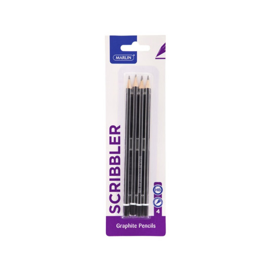 Marlin - HB Pencil 4's Black and Silver (SM120)