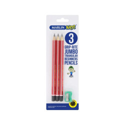 Marlin - Kids Jumbo Triangle Pencil 3's (SM124)