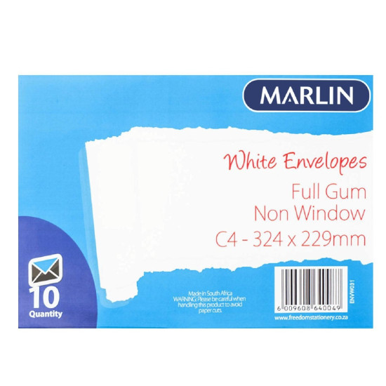 Marlin - Envelope White Seal 10's (ENVW031)