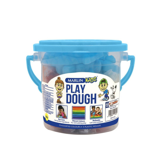 Marlin - Play Dough 200g - 10 Colours with Moulds (051N)