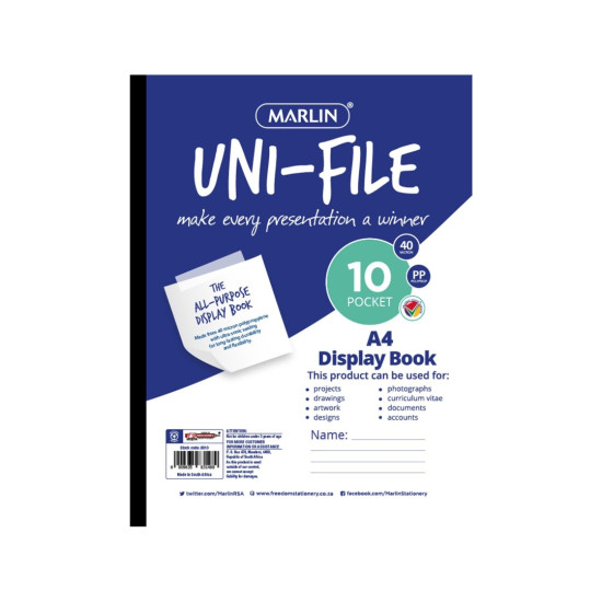Marlin - Unifile Display Book A4 10 Page (8010)