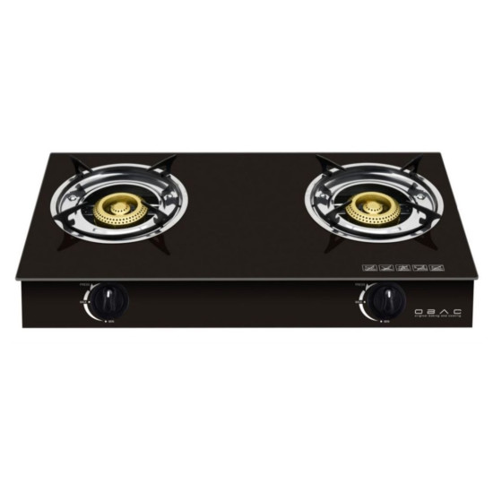Obac - 2 Burner Table Top Cooker Black Glass - OB3080BG