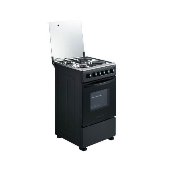 Obac - 2 Gas & 2 Electric Stove  - Black OB522