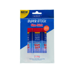 Marlin - Super Stick Glue Stick 35g 3 Pack (SM134)