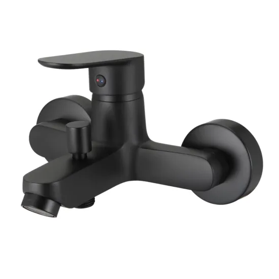 Borras - Single Lever Black Bath Mixer Complete
