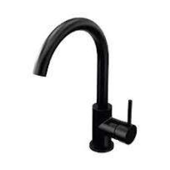 Borras - Single Lever Black Sink Mixer Deck Type