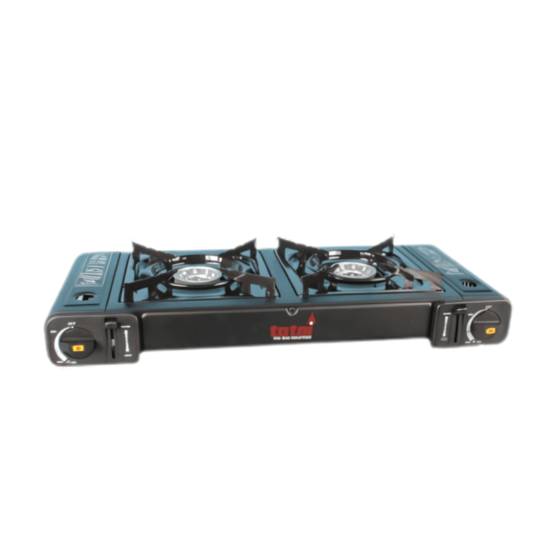 Totai - 2 Burner Gas Stove - Black - 26/007X2B