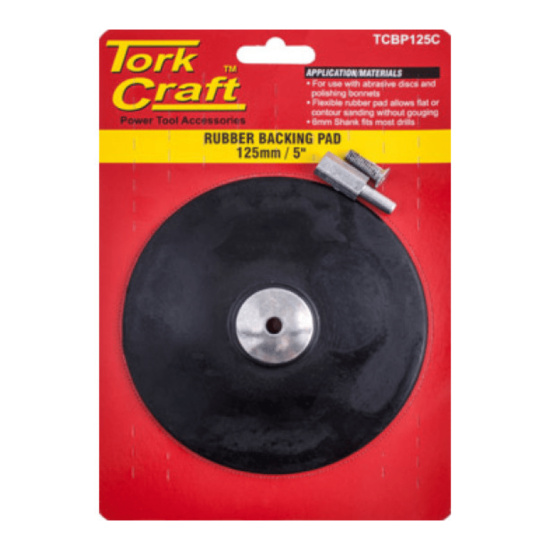 Tork Craft - Backing Pad Rubber 125mm x 5 Inch