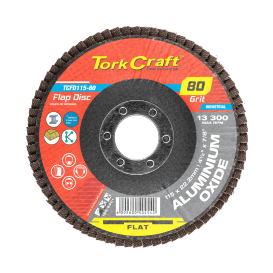 Tork Craft - Flap Disc 80 Grit 115mm