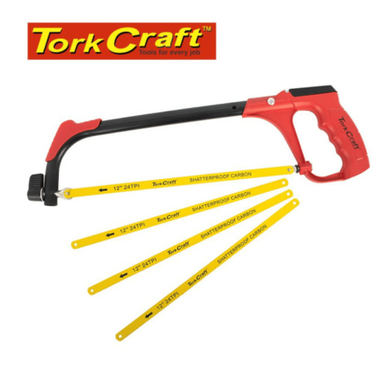 Tork Craft - Hack Saw 300mm + 3 Spare Blade
