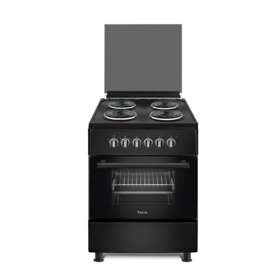 Ferre - Free Standing Electric Stove 4 Plate 60cm x 60cm Black (F6B04E3.TT.B)