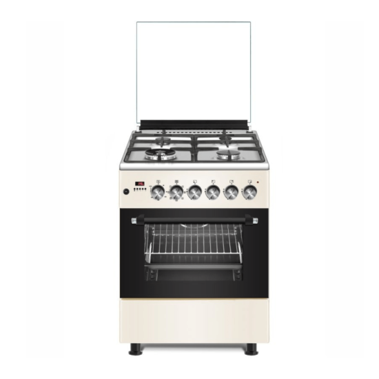 Ferre - Free Standing Gas Stove 4 Plate 60cm x 60cm S/S Cream (F6T40E3.PCI)