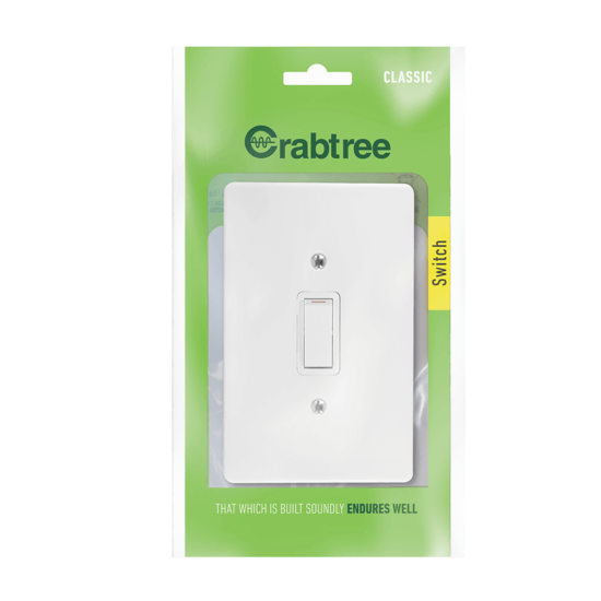 Crabtree -1 Lever 1 Way Switch (18080/101)