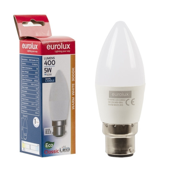 Eurolux - Led Candle Core - 5W B22 - (G1097Bc)