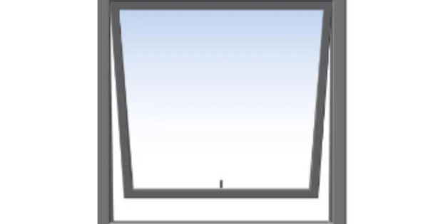 Pt66 Window Aluminium Window Top Hung - Charcoal - PT66 Obscure (SABS)