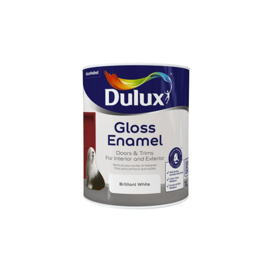 Dulux - Gloss Enamel - Brilliant White - 1L