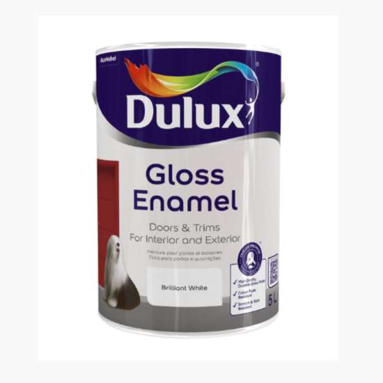 Dulux - Gloss Enamel - Brilliant White - 5L