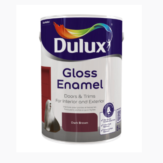 Dulux - Gloss Enamel - Dark Brown - 5L