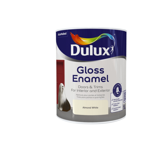 Dulux - Gloss Enamel - Almond White - 1L