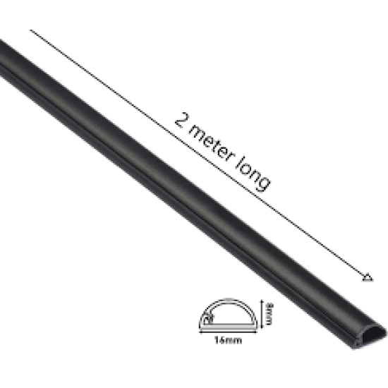 Dline - E/Trunking - Black - 20mm x 10mm x 2m - (D22010BSA)