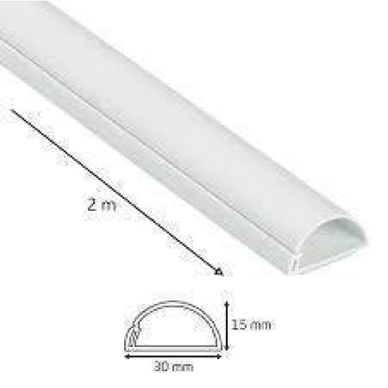 Dline - E/Trunking - White - 30mm x 15mm x 2m - (D23015WSA)