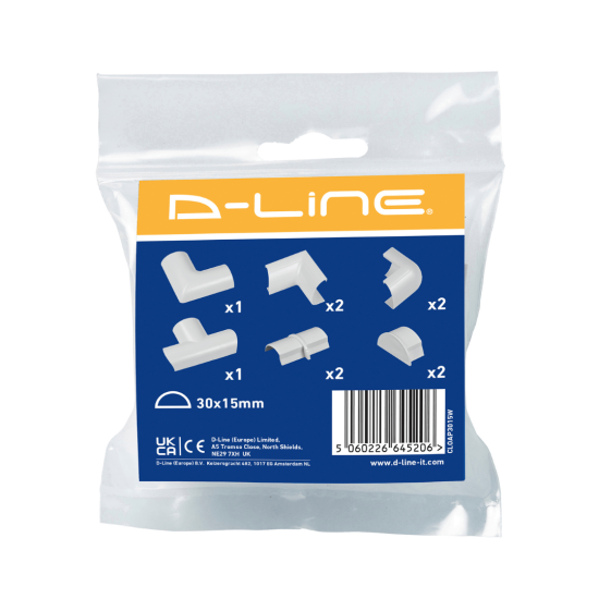 Dline - Trunking - White - C/OVER Pack - (DCLOAP3015W)