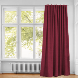 Curtain W/Taped Lined - 230cmX218cm - Maroon