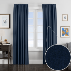 Curtain - W/Taped Lined - 230cmX218cm- Navy