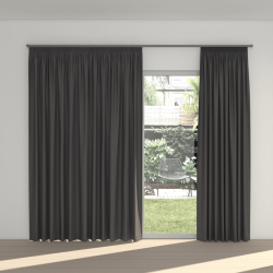 Curtain - W/Taped Lined - 230cmX218cm - D/Grey