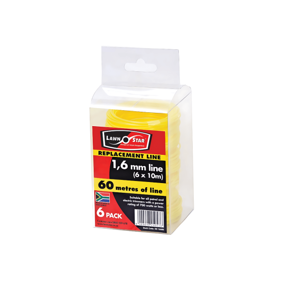 Lawn Star - Trimmer Line - 1.6mm (6x10m)