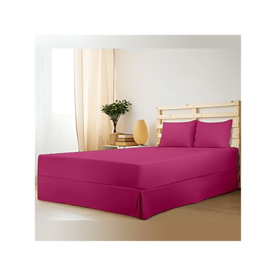 Pierre Cardin - Easyfit Set - Assorted Colours - Double Size - MAROON - colours: MAROON